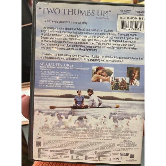 The Notebook DVD Movie Ryan Gosling Rachel McAdams - Picture 2 of 2